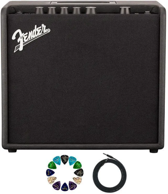 Main image of Mustang LT25 Guitar Combo Amplifier Bundle with Cable and Austin Bazaar Exclusive 12-Pack Picks