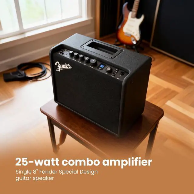 Alt view image 5 of 7 - Mustang LT25 Guitar Combo Amplifier Bundle with Cable and Austin Bazaar Exclusive 12-Pack Picks