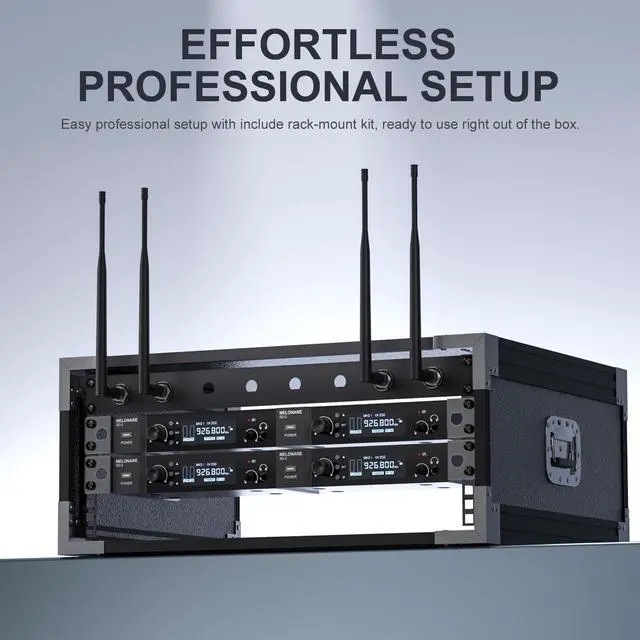 Alt view image 4 of 7 - Wireless IEM System Auto Scan Stereo SD-2-1R | 50 Frequencies, 164 ft Range, 1 Bodypack Receiver, Earphones, Musicians, Bands, Studio