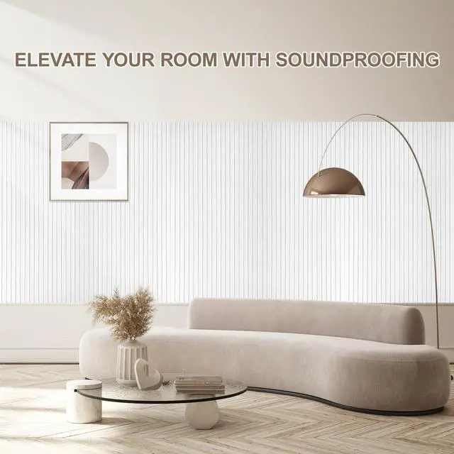 Alt view image 2 of 7 - 10 Packs Acoustic Panels,Large 47" X 24" X 0.38" Soundproof Wall Panels,Self-adhesive Sound Absorbing Dampening Panel,Sound Proof Panels for Walls Home Studio and Office(White)