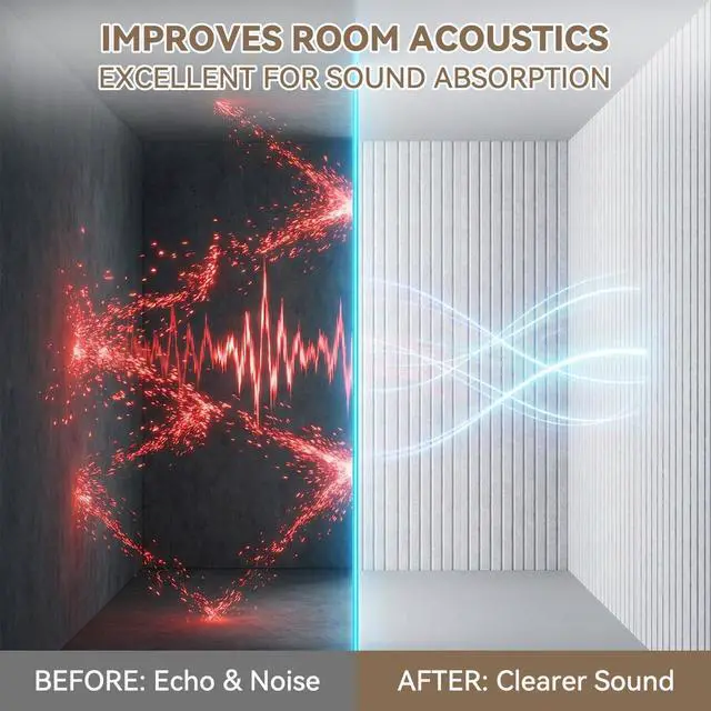 Alt view image 3 of 7 - 10 Packs Acoustic Panels,Large 47" X 24" X 0.38" Soundproof Wall Panels,Self-adhesive Sound Absorbing Dampening Panel,Sound Proof Panels for Walls Home Studio and Office(White)