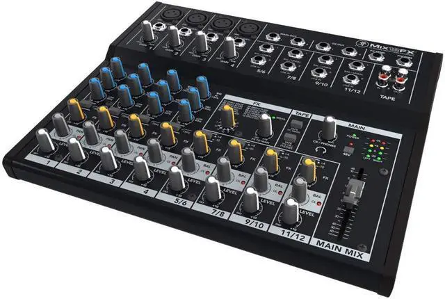 Alt view image 2 of 4 - Mix12FX 12-channel Compact Mixer with Effects with Pair of EMB XLR Cable and Gravity Magnet Phone Holder Bundle