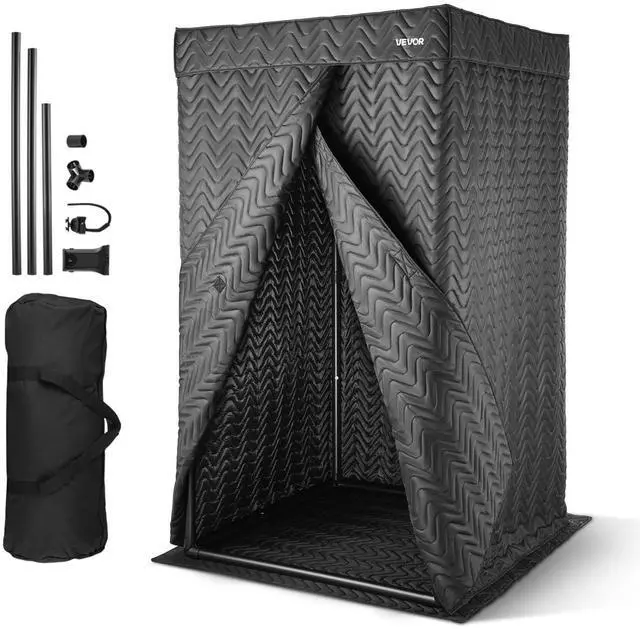 Main image of Portable Vocal Booth, 6.56 ft Height, Pro-Grade Recording Studio with Travel Bag, Mobile Tablet Stand, Thickened Soundproofing, Sound Isolation Booth for Echo-Free Vocals, Podcasts, Voiceovers
