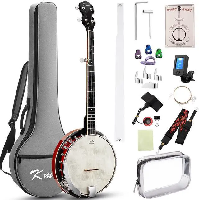 Main image of Banjo, 5 String Banjos with Remo Head Full Size 38 Inch Closed Back with Removable Resonator, Strings Pack, Finger Picks, Strap, Case, Tuner Set Accessories for Starter Adults Beginner Gift