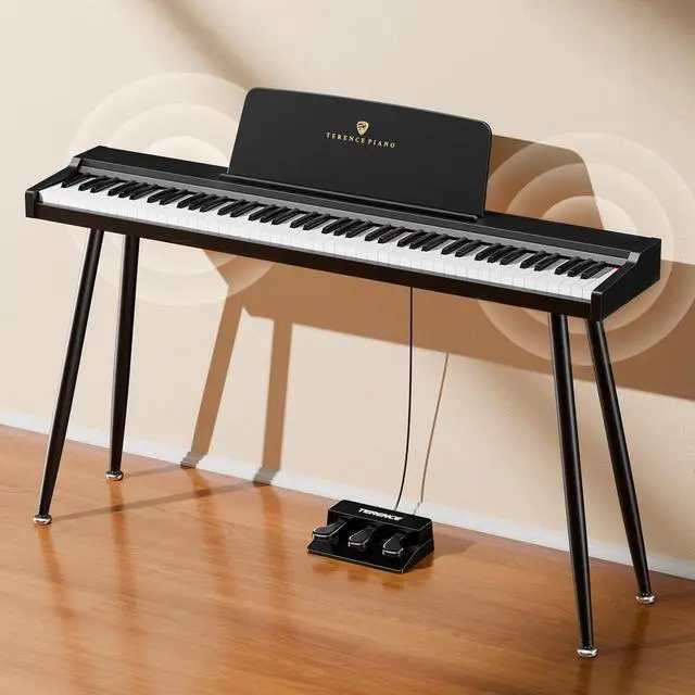 Main image of Keyboard Piano 88 Key Digital: 88 Key Piano keyboard Semi-Weighted Full Size Keyboard Digital Premium Sound MIDI Headphone Jack Triple Pedal Compact Design for Beginners to Professionals