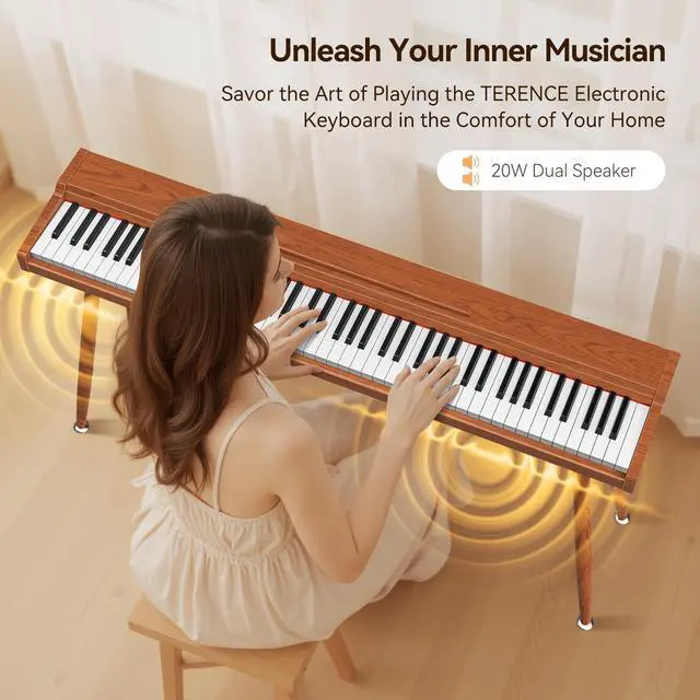 Alt view image 5 of 7 - Keyboard Piano Electric 88 Key Piano keyboard: 88 Key keyboard Piano Semi-Weighted Full Size Premium Sound MIDI Headphone Jack Triple Pedal Compact Design for Beginners to Professionals