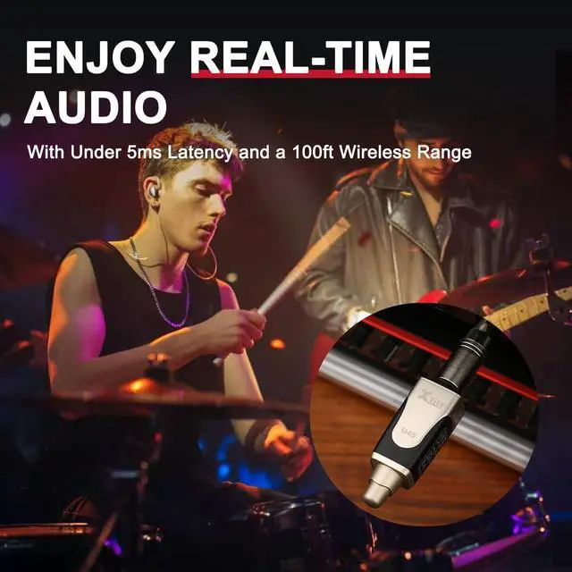 Alt view image 6 of 7 - U45 Wireless in-Ear Monitor System with 5.8GHz Transmitter and Receiver (Black)