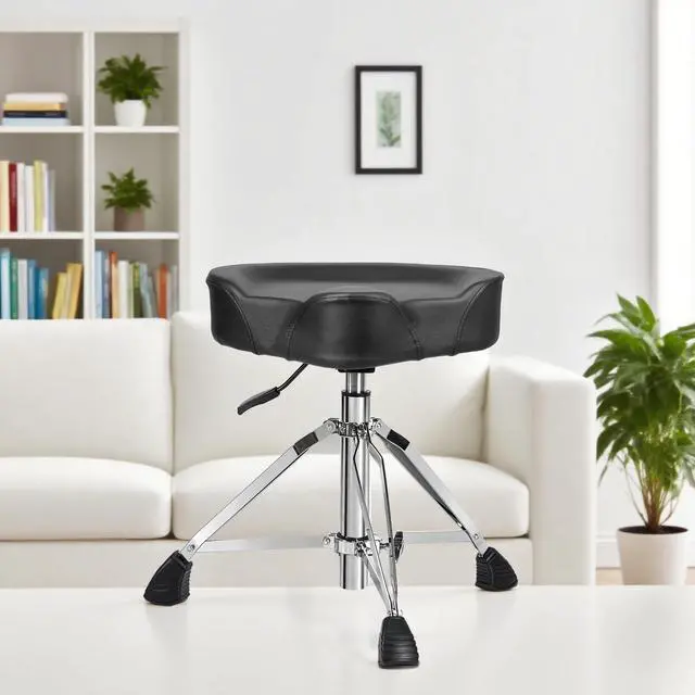 Alt view image 2 of 7 - Hydraulic Drum Throne, Heavy Duty Drum Stool, Height Adjustable Drum Seat, Motorcycle Style Drummers Chair, Music Stool for Drummer Adults