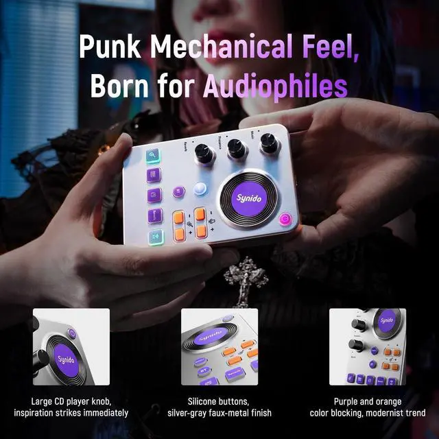 Alt view image 6 of 7 - Wireless Guitar Sound Card, 24bit/96kHz Low Latency Audio Interface | Built-in rechargeable battery & lightweight portable design, perfect for recording, live streaming and DJ performance