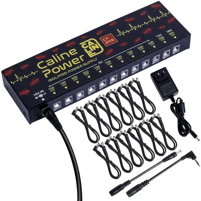 Main image of Guitar Pedal Power Supply, True Isolated Pedalboard Power Supply with 12 Outputs, Noiselessly CP-206