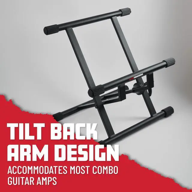 Alt view image 2 of 7 - Adjustable Guitar Amp Stand, Fits Most Combo Amplifiers | Lift and angle your combo amp for better projection with adjustable height & support for loads up to 176 lb. (GFW-GTR-AMP)