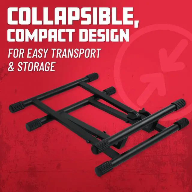Alt view image 5 of 7 - Adjustable Guitar Amp Stand, Fits Most Combo Amplifiers | Lift and angle your combo amp for better projection with adjustable height & support for loads up to 176 lb. (GFW-GTR-AMP)