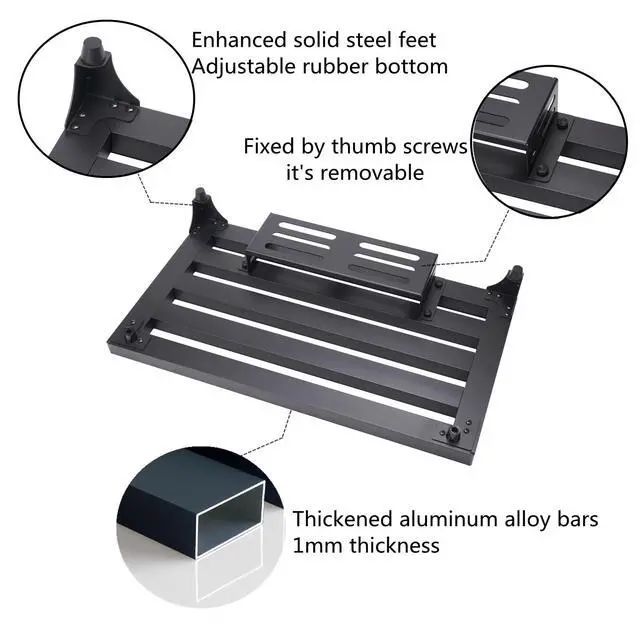 Alt view image 3 of 7 - 22" x 12.5" Aluminum Alloy Guitar Pedal Board with Power Supply Tray | Includes Carry Case & Mounting Tapes, Power Supply Storage, Lightweight