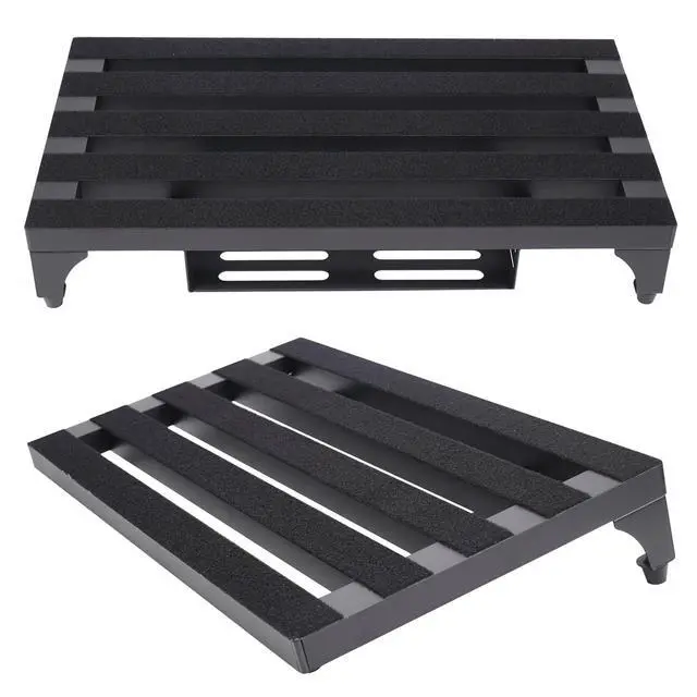 Alt view image 4 of 7 - 22" x 12.5" Aluminum Alloy Guitar Pedal Board with Power Supply Tray | Includes Carry Case & Mounting Tapes, Power Supply Storage, Lightweight