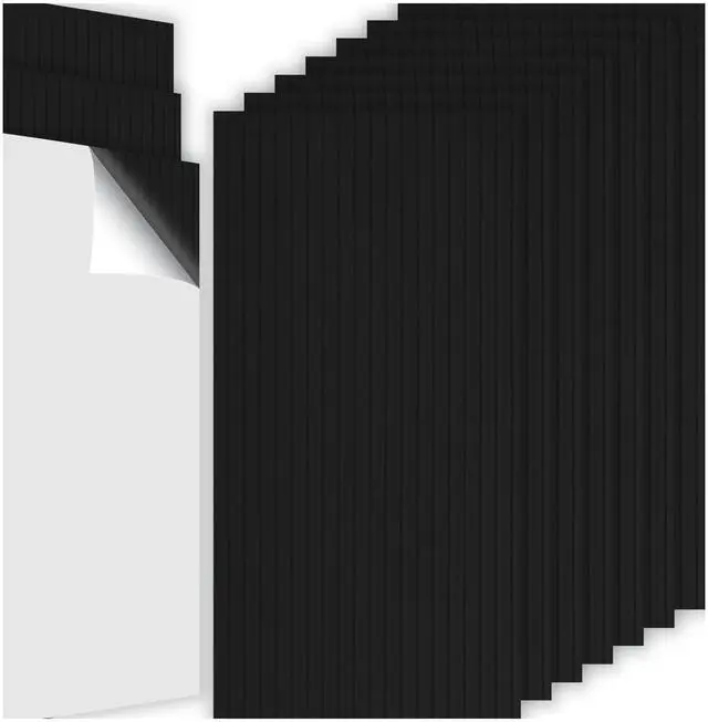 Main image of 10Pack Large Acoustic Panels, 48x24x0.38 inch Sound Proof Panels for Walls, Self-Adhesive Sound Dampening Wall Panels, Noise Absorbing Decorative Wall Panels, Wall Noise Blocker for Home (Black)