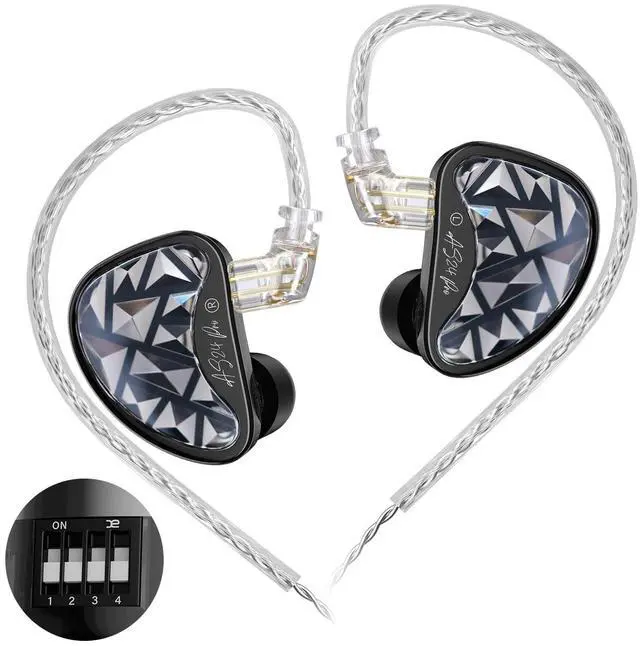 Main image of AS24 Pro 24BA in-Ear Monitor Headphone, 3.5 mm Jack IEM with Tuning | HiFi Studio Recording &Mixing Secure Fit Earphone, Clear Full-Range IEM for Professional Music Engineers Audiophiles