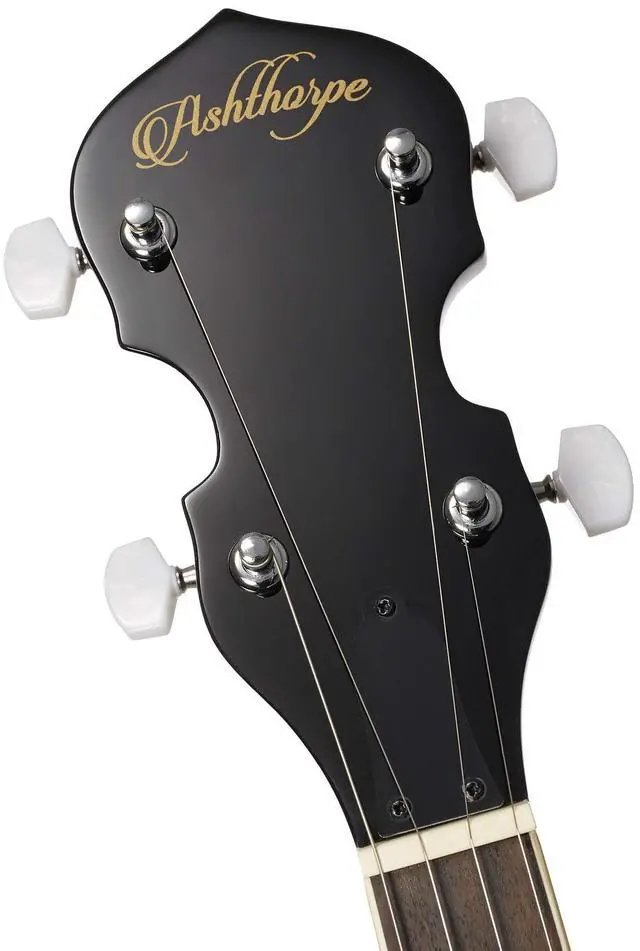 Alt view image 4 of 7 - 5-String Banjo - Full Size with 24 Brackets, Closed Back, Mahogany Resonator, Geared 5th Tuner, Padded Gig Bag