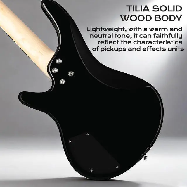 Alt view image 6 of 7 - Electric Bass Guitar 4 Strings Full-Size Standard Bass PB-Style Beginner Kit Black for Starter with Gig Bag Guitar Strap and Guitar Cable(PJ-Black)