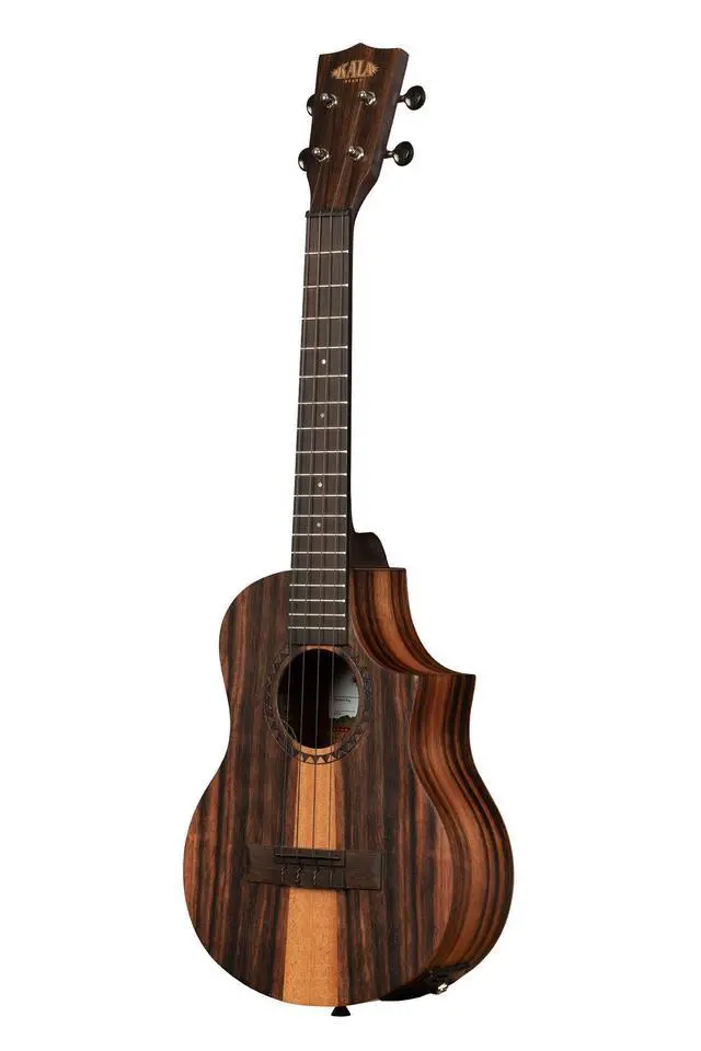 Alt view image 3 of 4 - Amara Tri-Top Tenor Ukulele with Cutaway & EQ Gift, Striking Wood Design, Electric-Acoustic, Rich Tone, 4-String Ukulele