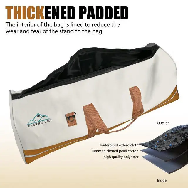 Alt view image 2 of 7 - Drum Hardware Bag Drum Set Hardware Carry Bag with Removable Shoulder Strap Drum Stand Accessory Bag (Beige)