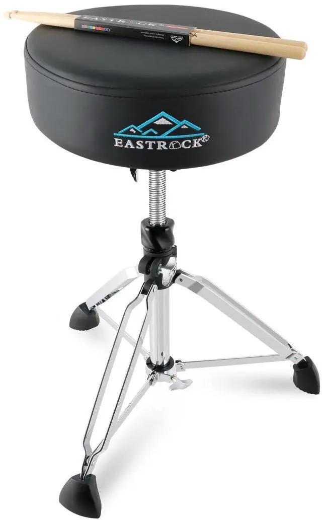 Main image of Drum Throne Wide Padded Drum Stools,Heavy Duty Rotatable Drum Seat,Height Adjustable Drum Chair for Drummer Adult (Black)