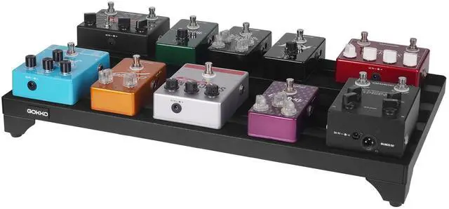 Alt view image 2 of 7 - Guitar Pedal Board 22" x 12.5" Aluminum Alloy Pedalboard with Case