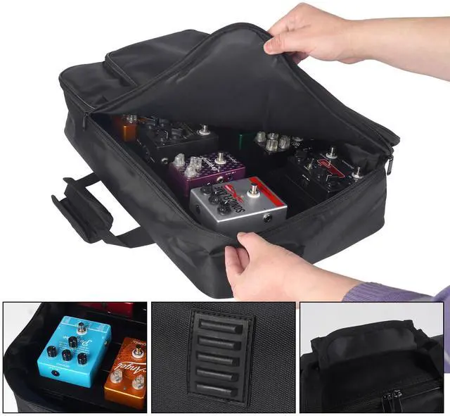 Alt view image 6 of 7 - Guitar Pedal Board 22" x 12.5" Aluminum Alloy Pedalboard with Case