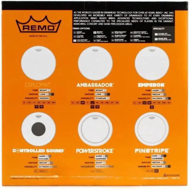 Alt view image 5 of 7 - Emperor 4-Piece Tom Pack - 10 12 14 16 Inches - Clear