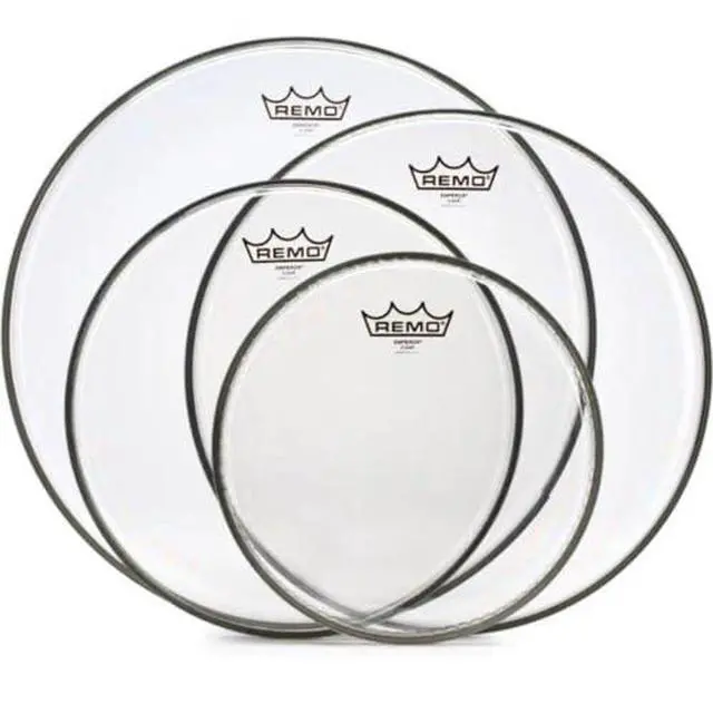 Alt view image 7 of 7 - Emperor 4-Piece Tom Pack - 10 12 14 16 Inches - Clear