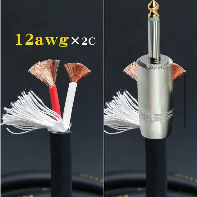 Alt view image 3 of 5 - Speak on 2Pcs Professional Speakon to 1/4 Inch ts Speaker Cable for pa Jack Pair 12awg Gauge Male Audio Port Plug Amplifier Connection dj amp Heavy Duty bocina Cord Wire ft with Twist Lock(20 feet)ft