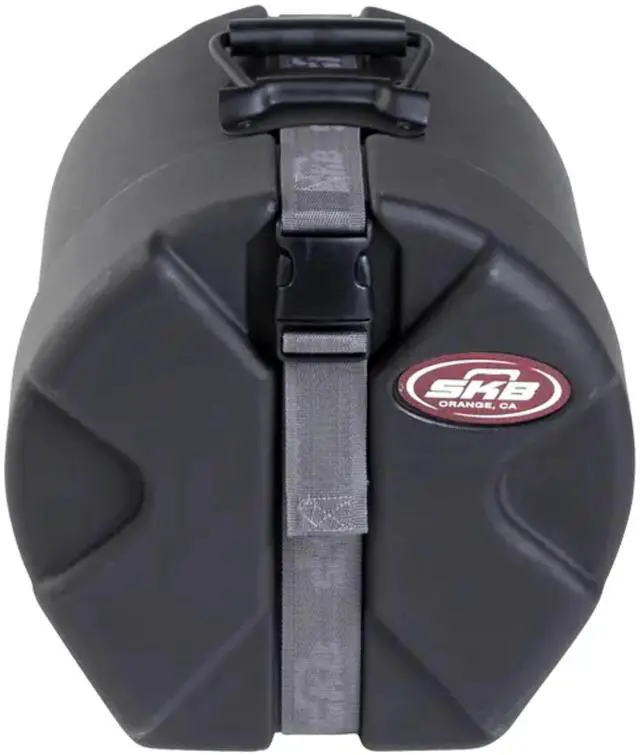 Main image of 4" x 14" Snare Case with Padded Interior, D-Shaped Drum Design, and Molded in Feet for Upright Positioning and Stability, Black