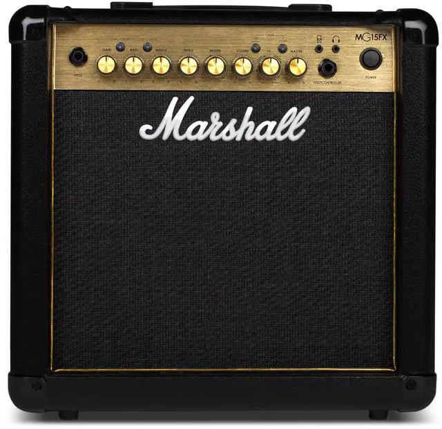 Main image of MG15GFX Combo Guitar Amplifier - Clean, Crunch, Overdrive Channels | Reverb, Delay and Other Digital Effects | 3-Band EQ | 3.5 mm Headphones Out | 15W Output - Black