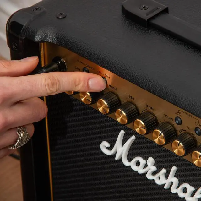 Alt view image 2 of 6 - MG15GFX Combo Guitar Amplifier - Clean, Crunch, Overdrive Channels | Reverb, Delay and Other Digital Effects | 3-Band EQ | 3.5 mm Headphones Out | 15W Output - Black