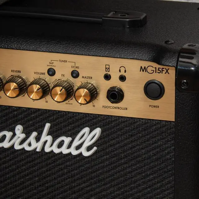 Alt view image 3 of 6 - MG15GFX Combo Guitar Amplifier - Clean, Crunch, Overdrive Channels | Reverb, Delay and Other Digital Effects | 3-Band EQ | 3.5 mm Headphones Out | 15W Output - Black
