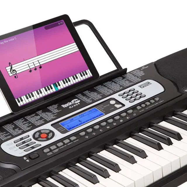 Alt view image 7 of 7 - RJ654 54 Key Keyboard Piano for Beginners with Note Stickers
