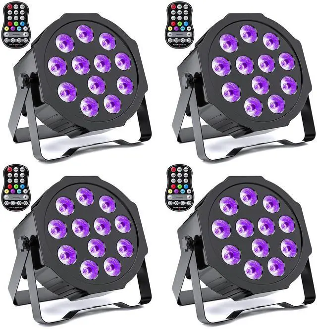 Main image of Rechargeable Par Lights Uplights RGBWA+UV 6-in-1 LED Battery Powered Stage Lights with Remote & DMX Control, Sound Activated for Festivals, Weddings, Bars, Churches, DJ