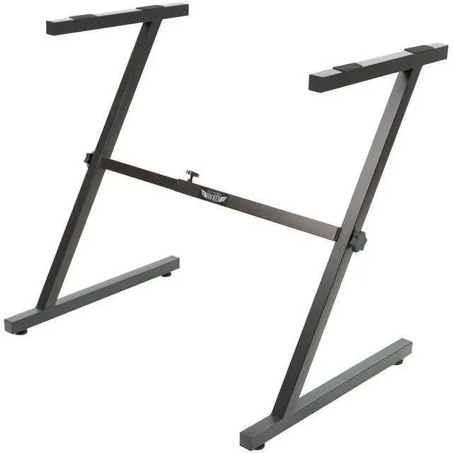 Main image of Z-Style Keyboard Stand, Adjustable Width for 61/88 Key Keyboards, Sturdy & Durable Digital Piano Stand, Easy Storage, Sleek Black