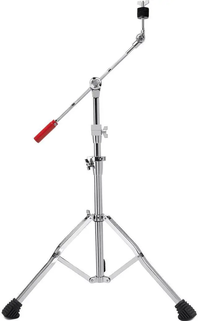 Main image of Heavy Duty Boom/Straight 2-in-1 Convertible Cymbal Stand | Upgraded Height Adjustable Drum Hardware with Double Braced Legs for Heavy Ride, Crash and Splash Cymbals