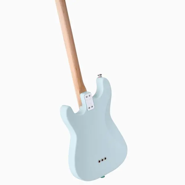 Alt view image 5 of 5 - Loog Stratocaster 3-String Electric Guitar for Kids, Beginner Guitar, Includes Chord Flash Cards, Learning App, Educational Booklet, Picks, and Stickers, Sonic Blue