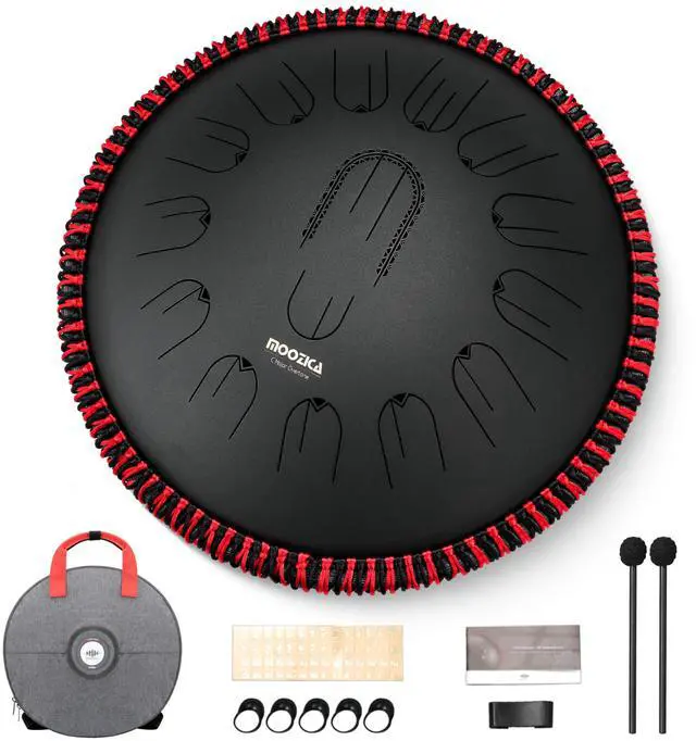 Main image of 15 Inch Steel Handpan Tongue Drum - 15 Notes in C Major 432hz Tongue Drum with Octave Overtone Design - Professional Percussion Instrument with Carrying Bag