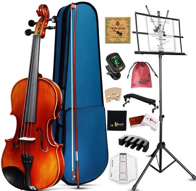 Main image of Aileen Solid Wood Violin 4/4 Full Size for Adults Beginners, Fiddle Set for Kids Students Starters Age 12+