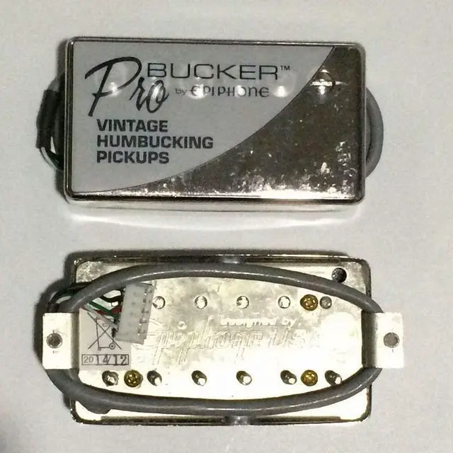 Alt view image 4 of 7 - 1 Set ProBucker Alnico Bridge&Neck Pickups with Pro Wiring Harness Pots&3 Way Switches for Electric Guitar Chrome(Cream Ring)