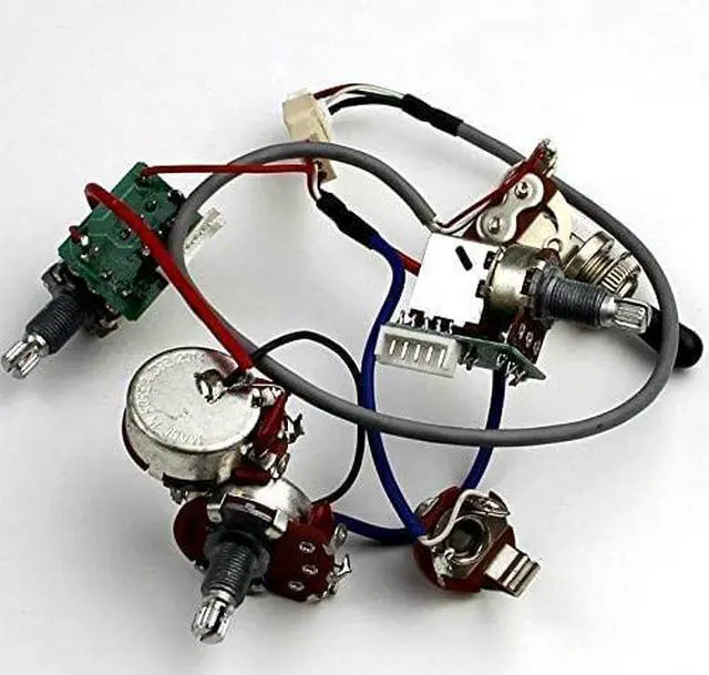 Alt view image 7 of 7 - 1 Set ProBucker Alnico Bridge&Neck Pickups with Pro Wiring Harness Pots&3 Way Switches for Electric Guitar Chrome(Cream Ring)