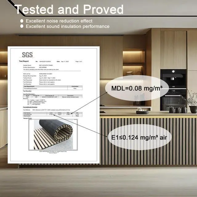 Alt view image 4 of 7 - Acoustic Wood Panels for Wall,3D Flexible Fluted Sound Slat Panel,White Oak | Soundproof,Absorbing,Noise Cancelling,94.5 x 23.6in