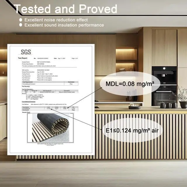 Alt view image 4 of 7 - Acoustic Wood Panels for Wall,3D Flexible Fluted Sound Slat Panel (Oak) | Soundproof,Absorbing,Noise Cancelling,94.5 x 23.6in