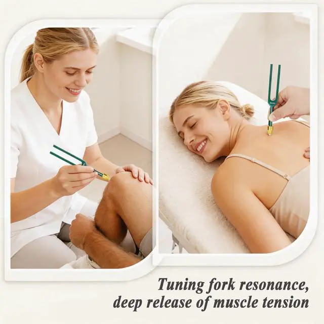 Alt view image 4 of 7 - 10 PCS Tuning Fork Set, Solfeggio Sound Healing Forks with Activator | 174-963Hz aluminum alloy tuning forks with color coding, feet and activator included for meditation, yoga and relaxation