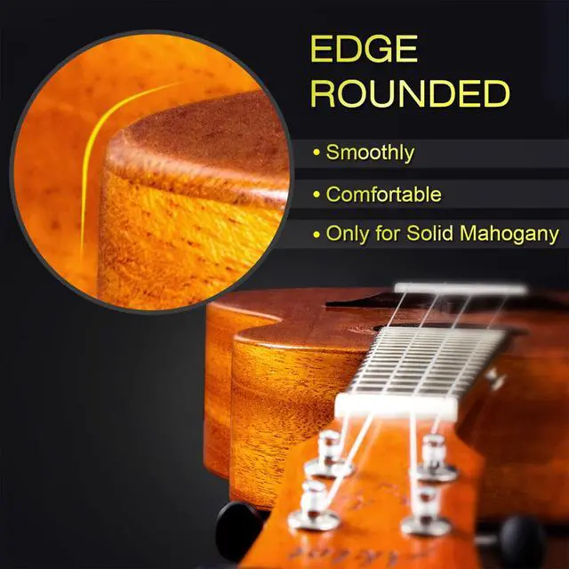 Alt view image 3 of 7 - Ukulele, Left-handed Concert Ukelele Solid Mahogany 23 inch for Professional Beginners Adults Kit with Free Online Lesson and Uke Accessories