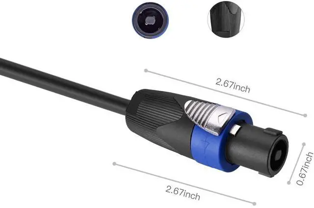 Alt view image 3 of 6 - Pro 200ft 12 Gauge Speakon to Speakon Male Audio Speaker Cable, Single