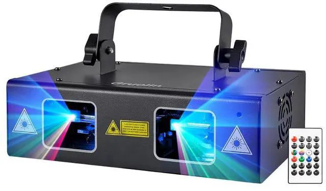 Main image of DJ Lights Party Lights, RGB Full Color Laser Stage Light Music Sound Activated & DMX Control Patterns Projector, Perfect for Party Disco Bar Club Stage & DJ Lighting