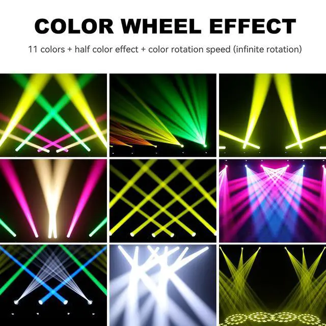Alt view image 6 of 7 - DJ Light Moving Head 180W LED Spot Beam Zoom Lighting 14 Gobos 12 Colors Rotating prisms RDM DMX Stage Lights for Disco Club Party Dance Wedding Bar KTV Live Show